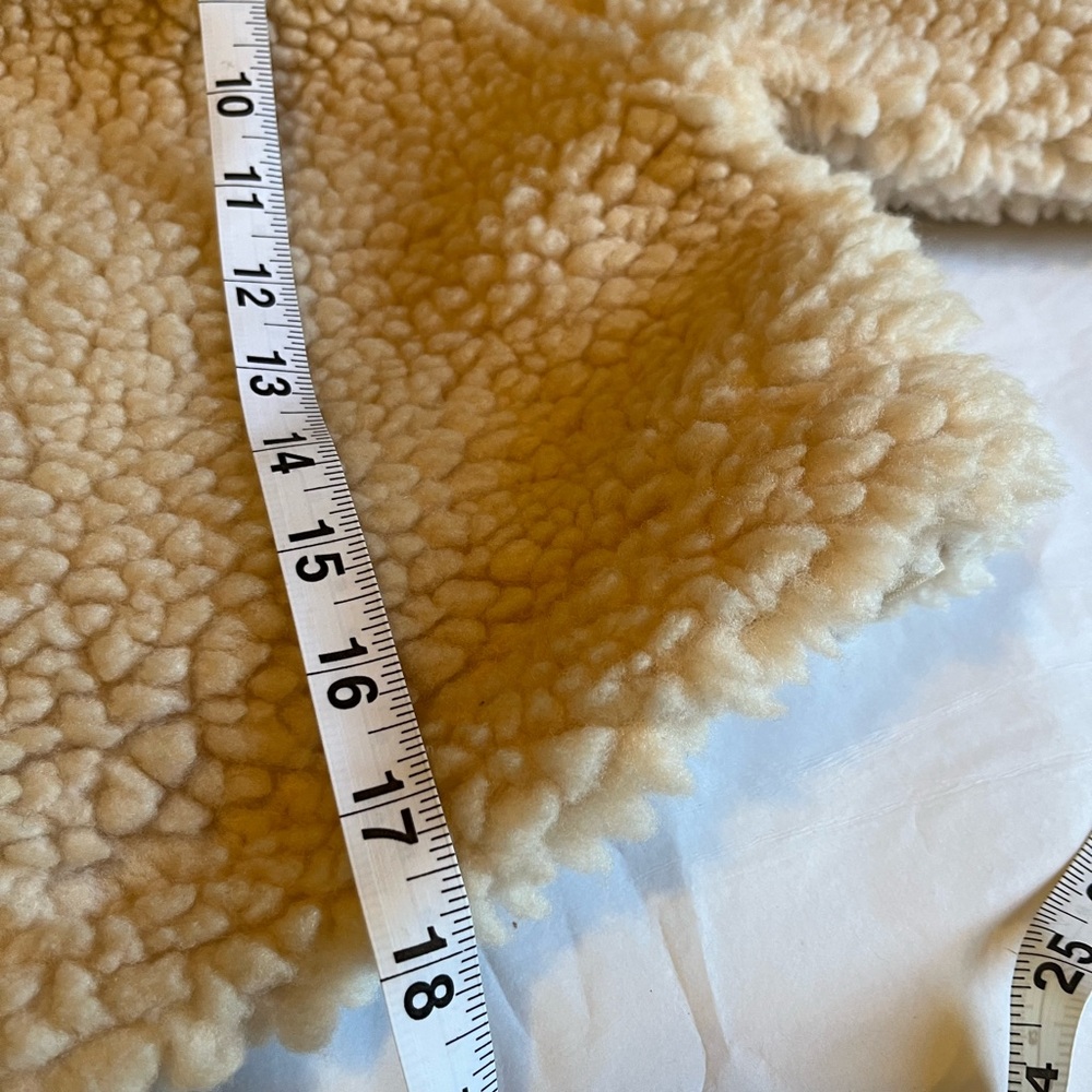 NWT Anthropologie size XS faux shearling crop zip up jacket - Picture 9 of 12